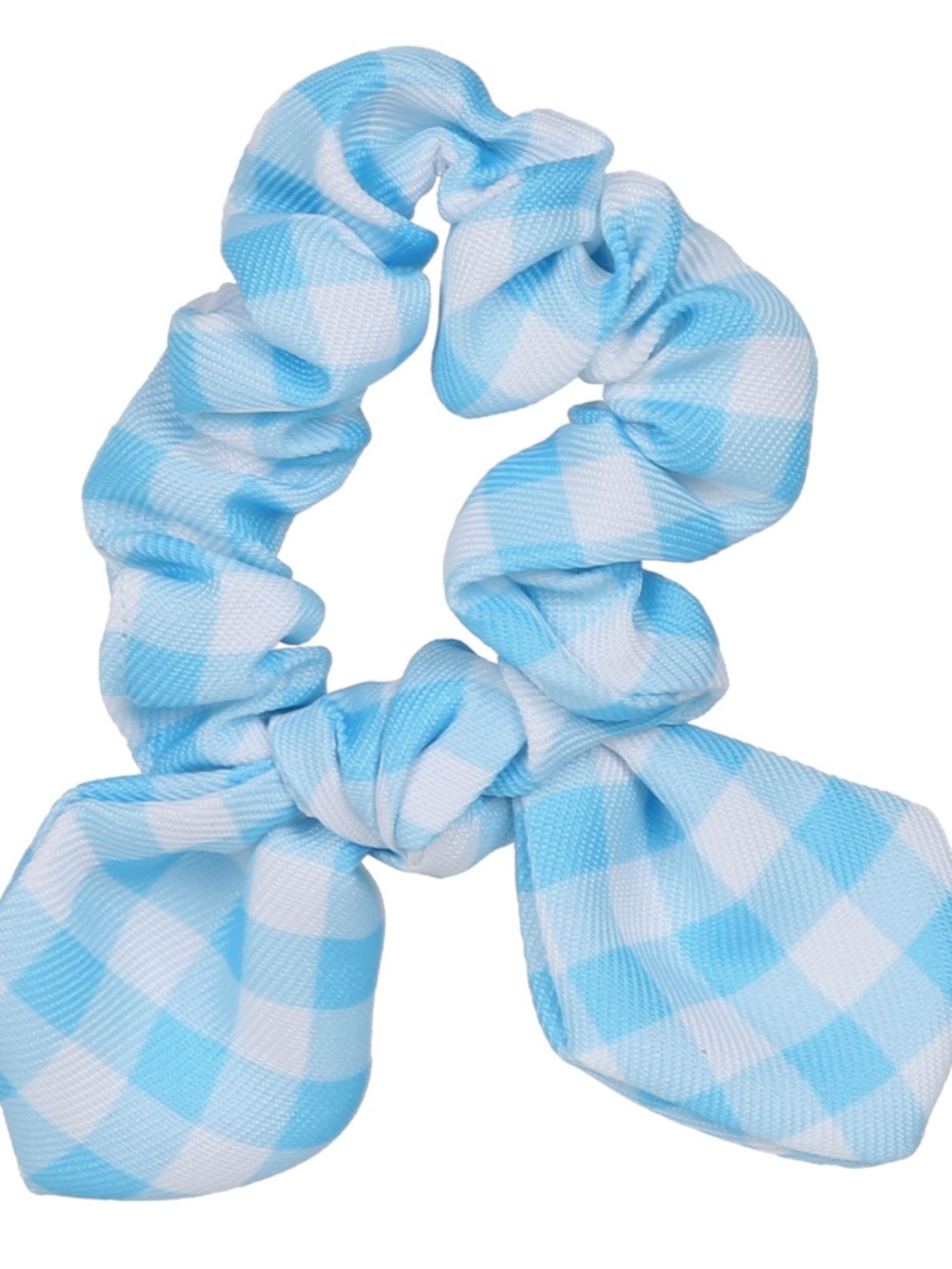 SET OF THREE Draper James Blue & White Gingham Bow Scrunchie (NWT)